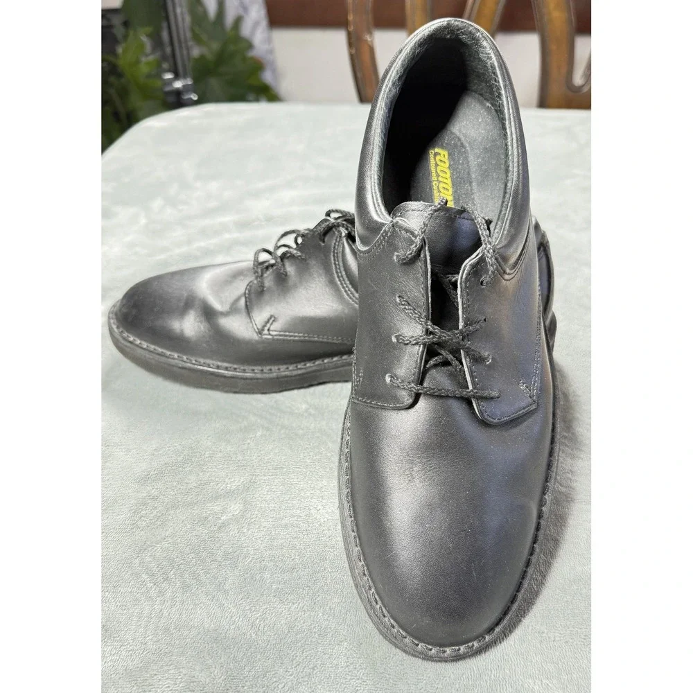 Eva-Tech Footonic II Shoes Mens Size 9.5 E Black Leather Casual Work Comfort‎